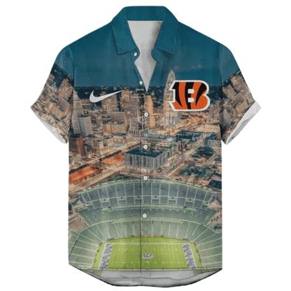 Cincinnati Bengals Paycor Stadium Night Time ‘Home Stadium’ Custom Hawaiian NFL - Welcome to 2 Aloha