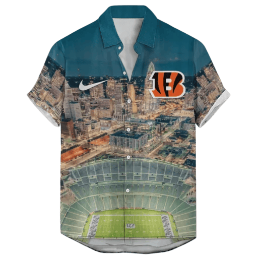 Cincinnati Bengals Paycor Stadium Night Time ‘Home Stadium’ Custom Hawaiian NFL - Welcome to 2 Aloha
