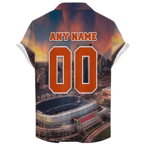 Chicago Bears Soldier Field Sunset ‘Home Stadium’ Custom Hawaiian NFL - Welcome to 2 Aloha