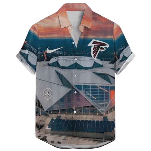 Atlanta Falcons  Stadium Sunrise ‘Home Stadium’ Custom Hawaiian NFL - Welcome to 2 Aloha