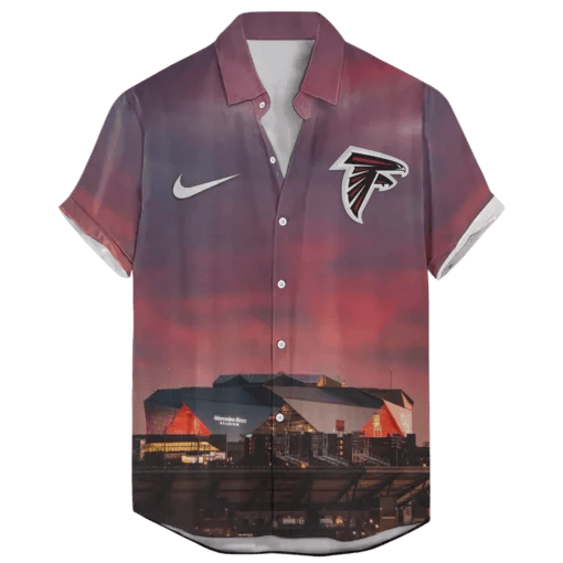 Atlanta Falcons  Stadium Sunset ‘Home Stadium’ Custom Hawaiian NFL - Welcome to 2 Aloha