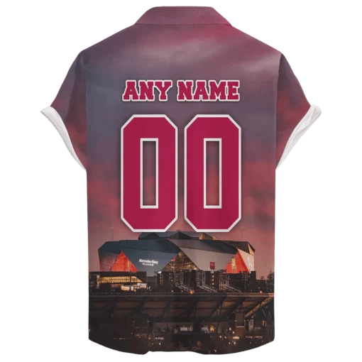 Atlanta Falcons  Stadium Sunset ‘Home Stadium’ Custom Hawaiian NFL - Welcome to 2 Aloha