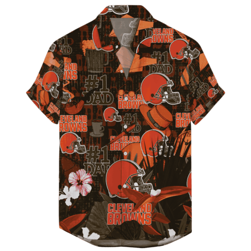 Cleveland Browns Hawaiian Father’s Day For Dad Grandpa Version 2 NFL - Welcome to 2 Aloha