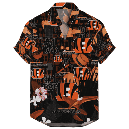 Cincinnati Bengals Hawaiian Father’s Day For Dad Grandpa Version 2 NFL - Welcome to 2 Aloha