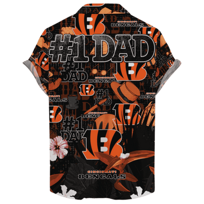 Cincinnati Bengals Hawaiian Father’s Day For Dad Grandpa Version 2 NFL - Welcome to 2 Aloha