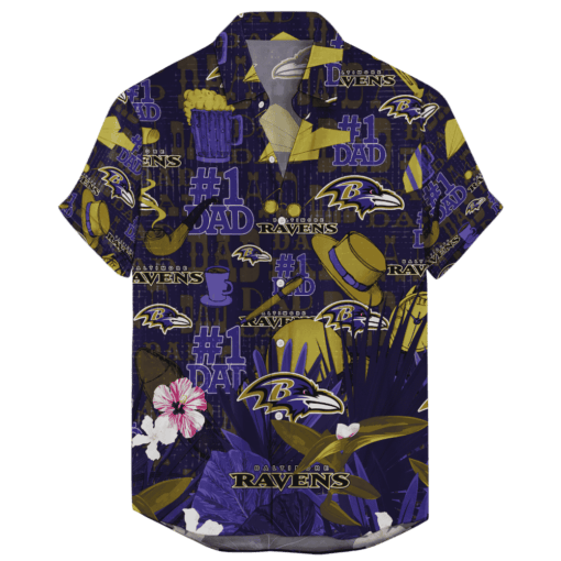 Baltimore Ravens Hawaiian Father’s Day For Dad Grandpa Version 2 NFL - Welcome to 2 Aloha