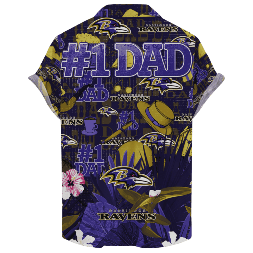 Baltimore Ravens Hawaiian Father’s Day For Dad Grandpa Version 2 NFL - Welcome to 2 Aloha