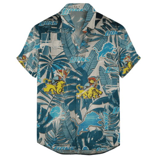Detroit Lions Hawaiian Retro “Logo Revolutions” NFL - Welcome to 2 Aloha