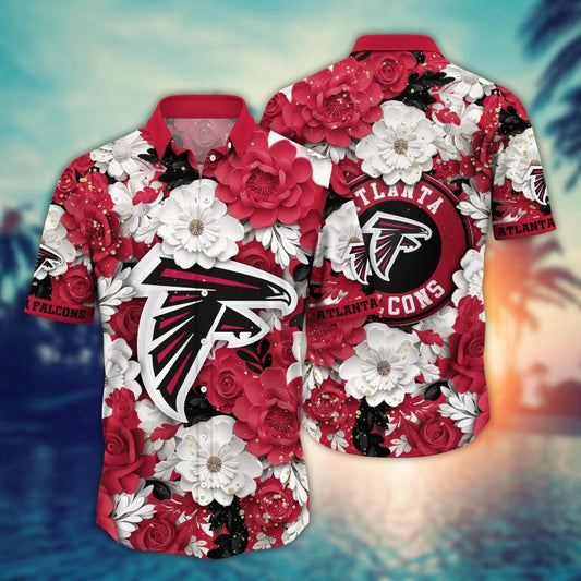 Atlanta Falcons Floral Passion Hawaiian Shirt - Welcome to 2 Aloha