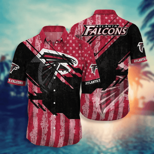 Atlanta Falcons Stars and Stripes Hawaiian Shirt - Welcome to 2 Aloha