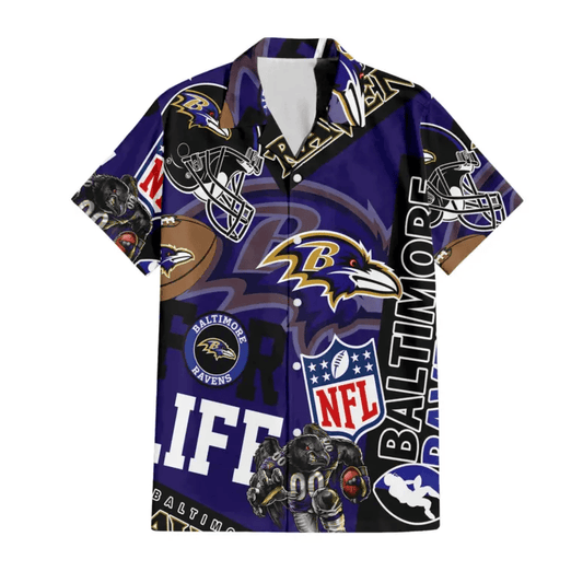 Baltimore Ravens For Life Hawaiian Shirt - Welcome to 2 Aloha