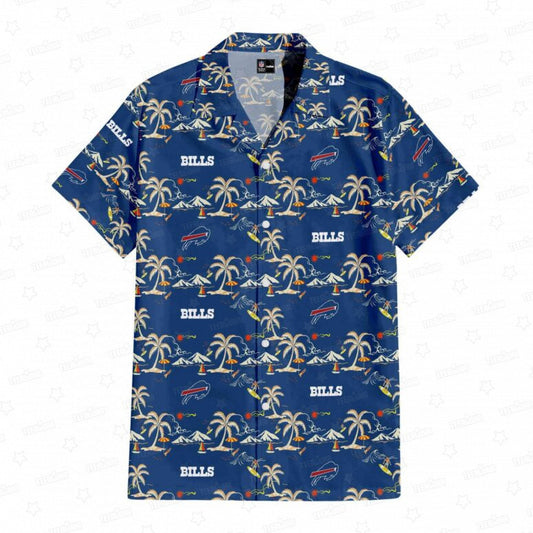 Buffalo Bills Seaside Gridiron Hawaiian Shirt - Welcome to 2 Aloha