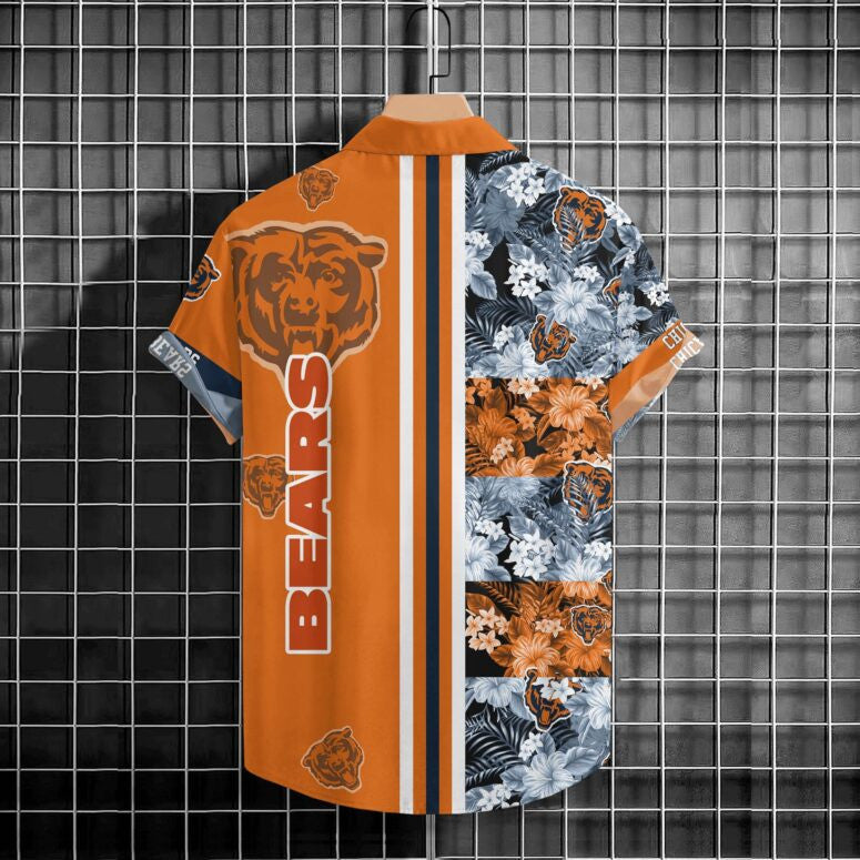 Chicago Bears Floral Fusion Hawaiian Shirt - Welcome to 2 Aloha