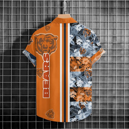 Chicago Bears Floral Fusion Hawaiian Shirt - Welcome to 2 Aloha