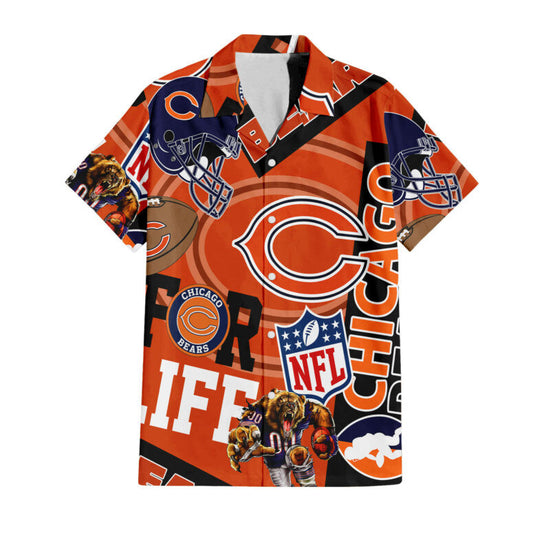 Chicago Bears Game Day Collage Hawaiian Shirt - Welcome to 2 Aloha