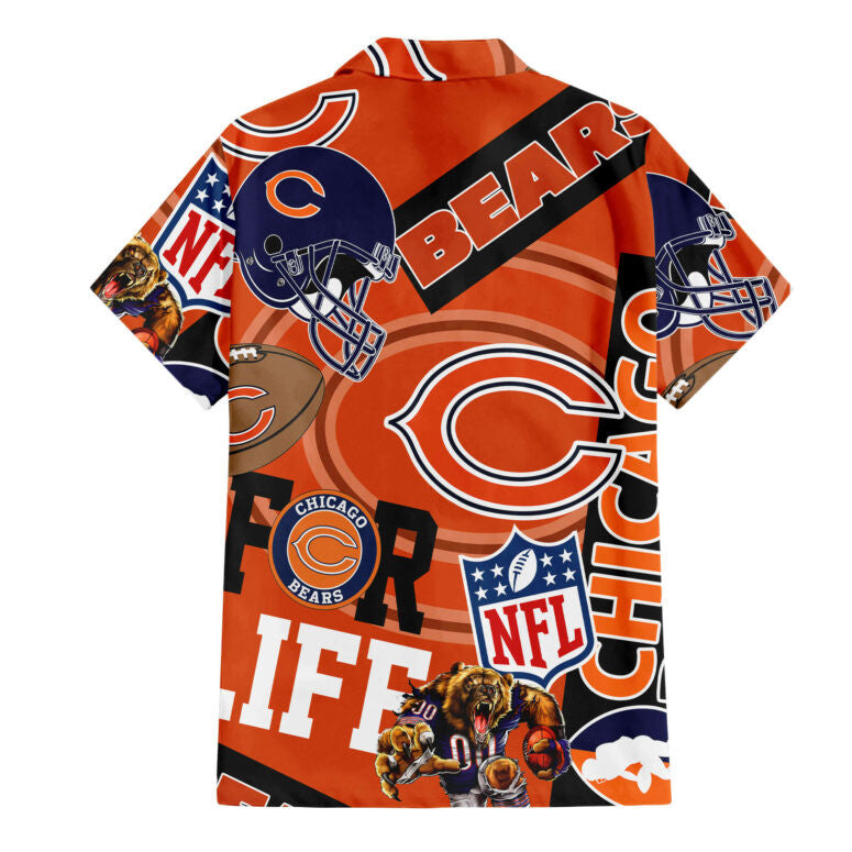 Chicago Bears Game Day Collage Hawaiian Shirt - Welcome to 2 Aloha