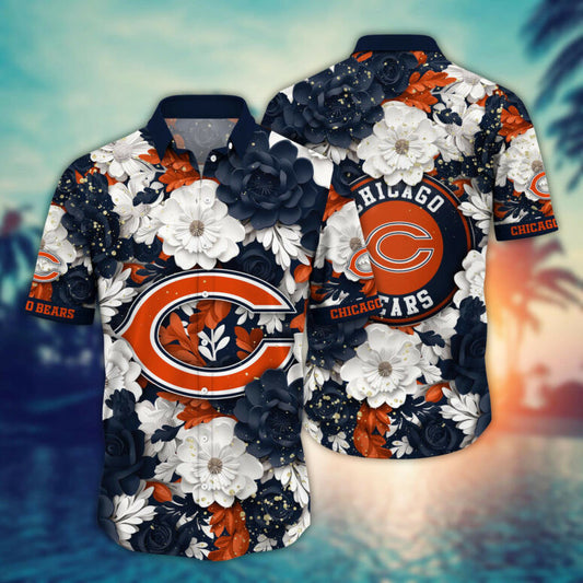 Chicago Bears Blooming Pride Hawaiian Shirt - Welcome to 2 Aloha