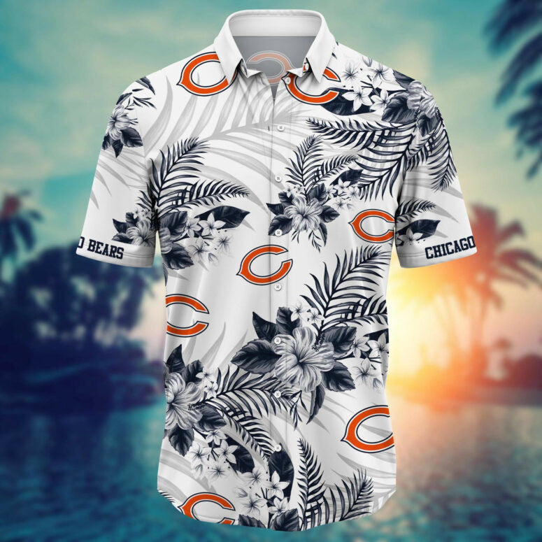 Chicago Bears Tropical Elegance Hawaiian Shirt - Welcome to 2 Aloha