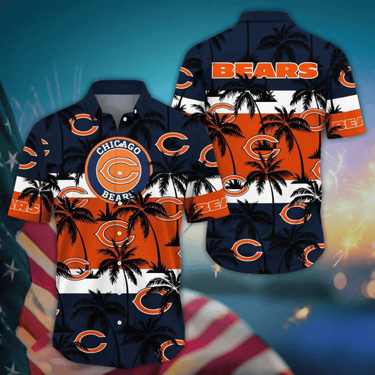 Chicago Bears Tropical Nights Hawaiian Shirt - Welcome to 2 Aloha
