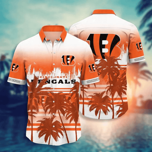 Cincinnati Bengals Tropical Sunset Vibes Hawaiian Shirt - Welcome to 2 Aloha