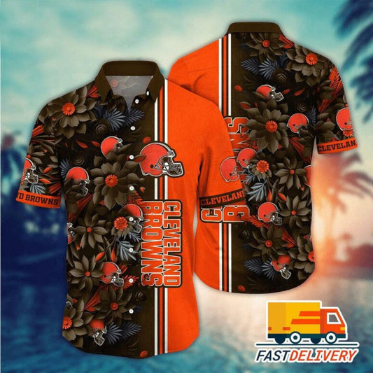 Cleveland Browns Floral Impact Hawaiian Shirt - Welcome to 2 Aloha