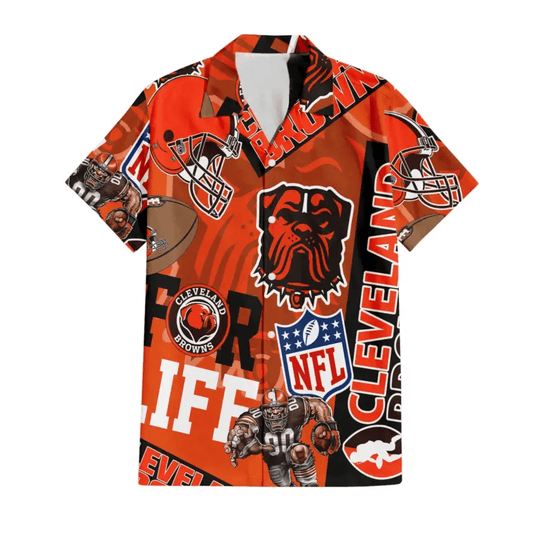 Cleveland Browns For Life Hawaiian Shirt - Welcome to 2 Aloha
