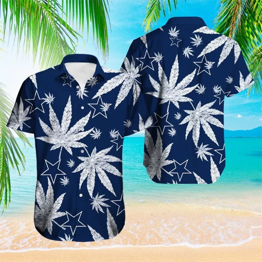 Dallas Cowboys Leafy Stars Hawaiian Shirt - Welcome to 2 Aloha