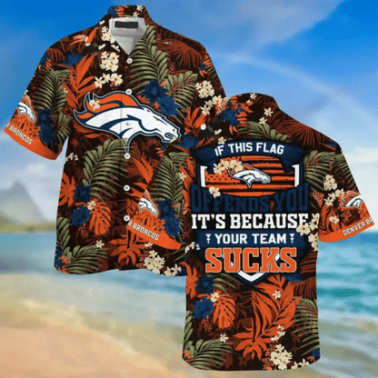 Denver Broncos Tropical Rivalry Hawaiian Shirt - Welcome to 2 Aloha