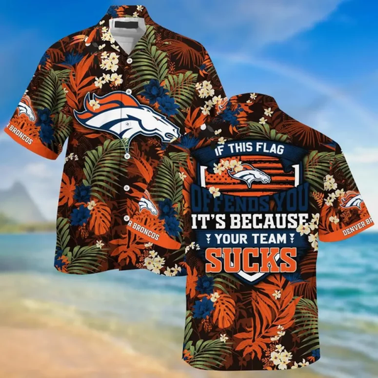 Denver Broncos Tropical Rivalry Hawaiian Shirt - Welcome to 2 Aloha
