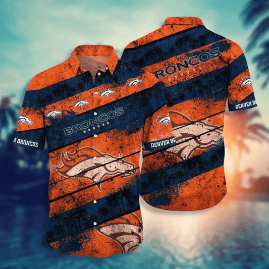 Denver Broncos Retro Sunset Hawaiian Shirt - Welcome to 2 Aloha