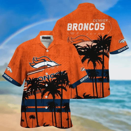 Denver Broncos Palm Sunset Hawaiian Shirt - Welcome to 2 Aloha