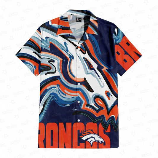 Denver Broncos Oil Painting Art Print Hawaiian Shirt - Welcome to 2 Aloha