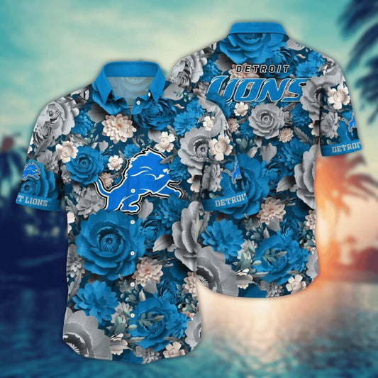 Detroit Lions Bloom Victory Hawaiian Shirt - Welcome to 2 Aloha