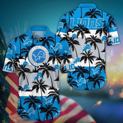 Detroit Lions Palm Island Pride Hawaiian Shirt - Welcome to 2 Aloha