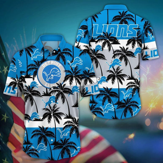 Detroit Lions Palm Island Pride Hawaiian Shirt - Welcome to 2 Aloha