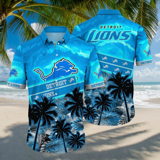 Detroit Lions Electric Horizon Hawaiian Shirt - Welcome to 2 Aloha