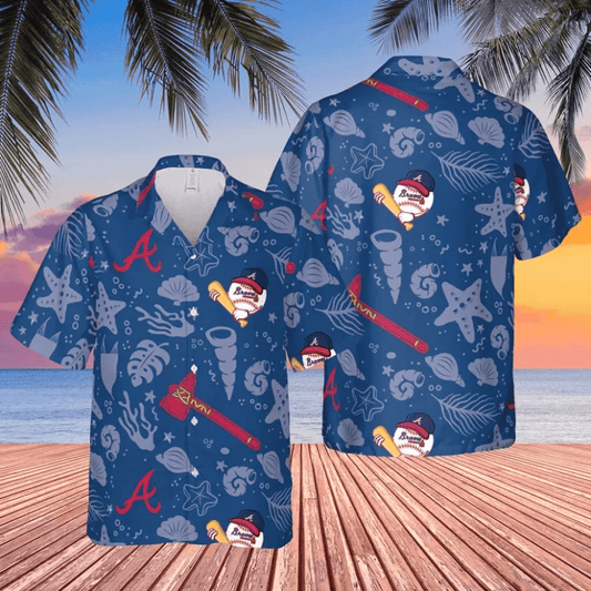 Atlanta Braves Ocean Depths Hawaiian Shirt - Welcome to 2 Aloha
