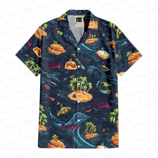 Atlanta Braves Oceanfront Summer Hawaiian Shirt - Welcome to 2 Aloha