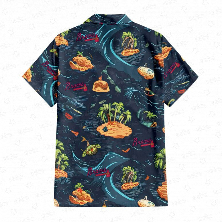 Atlanta Braves Oceanfront Summer Hawaiian Shirt - Welcome to 2 Aloha