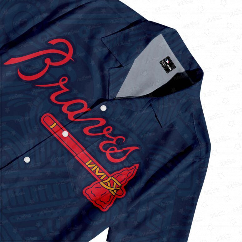 Atlanta Braves Tribal Motifs Hawaiian Shirt - Welcome to 2 Aloha