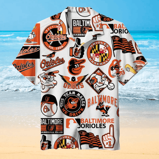 Baltimore Orioles Classic Collage Hawaiian Shirt - Welcome to 2 Aloha