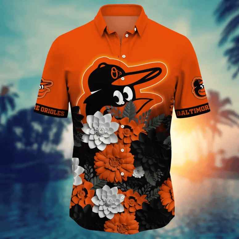 Baltimore Orioles Neon Floral Burst Hawaiian Shirt - Welcome to 2 Aloha