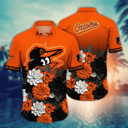 Baltimore Orioles Neon Floral Burst Hawaiian Shirt - Welcome to 2 Aloha