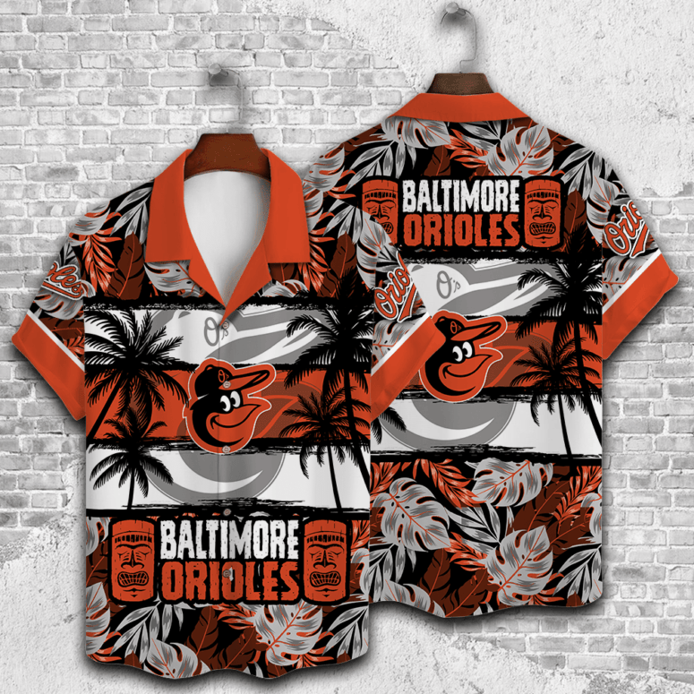 Baltimore Orioles Tiki Palms Hawaiian Shirt - Welcome to 2 Aloha