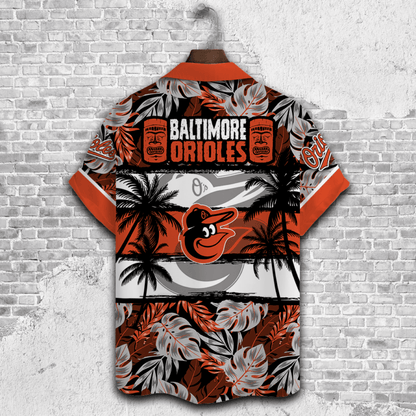 Baltimore Orioles Tiki Palms Hawaiian Shirt - Welcome to 2 Aloha