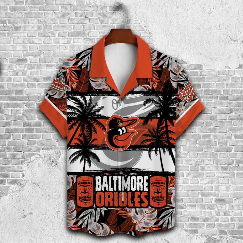 Baltimore Orioles Tiki Palms Hawaiian Shirt - Welcome to 2 Aloha