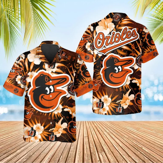 Baltimore Orioles Floral Island Hawaiian Shirt - Welcome to 2 Aloha