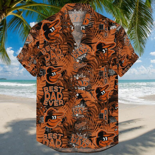 Baltimore Orioles Super Dad Tropical Hawaiian Shirt - Welcome to 2 Aloha