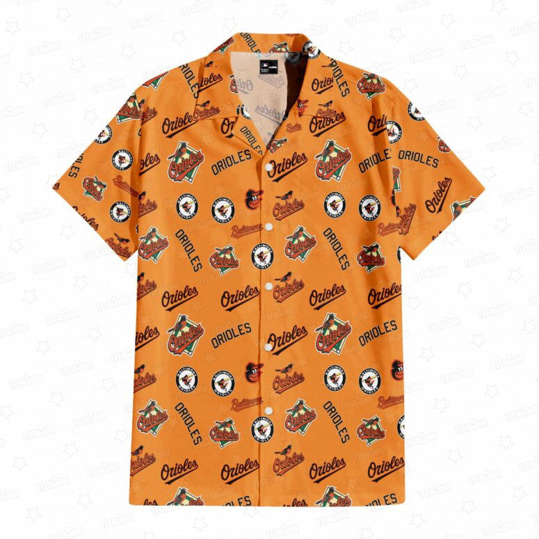 Baltimore Orioles Orange Feathers Hawaiian Shirt - Welcome to 2 Aloha