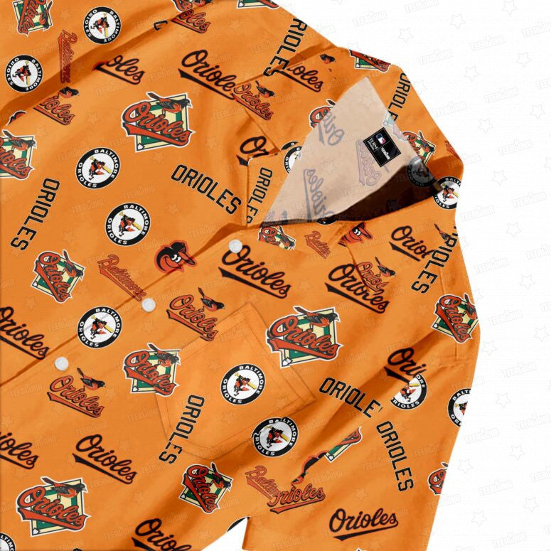 Baltimore Orioles Orange Feathers Hawaiian Shirt - Welcome to 2 Aloha